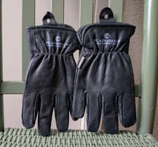 Plainsman Cowhide NEW Work gloves Black Soft Leather Fleece Lined Sz. Medium