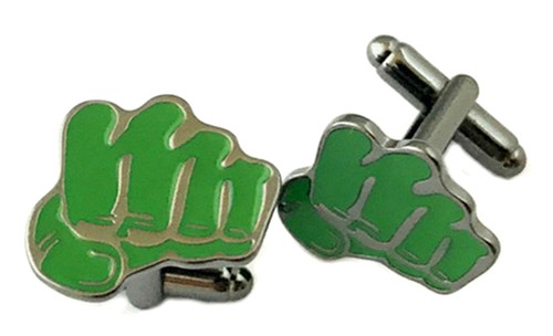 Hulk Fist Fashion Novelty Cuff Links Movie Comic Series with Gift Box - 第 1/3 張圖片