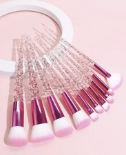 10pcs Makeup Brush Set Glittery