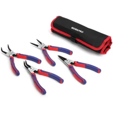 WORKPRO 4 PC Snap Ring Pliers Set -7 inch Internal/External Circlip Pliers Kit