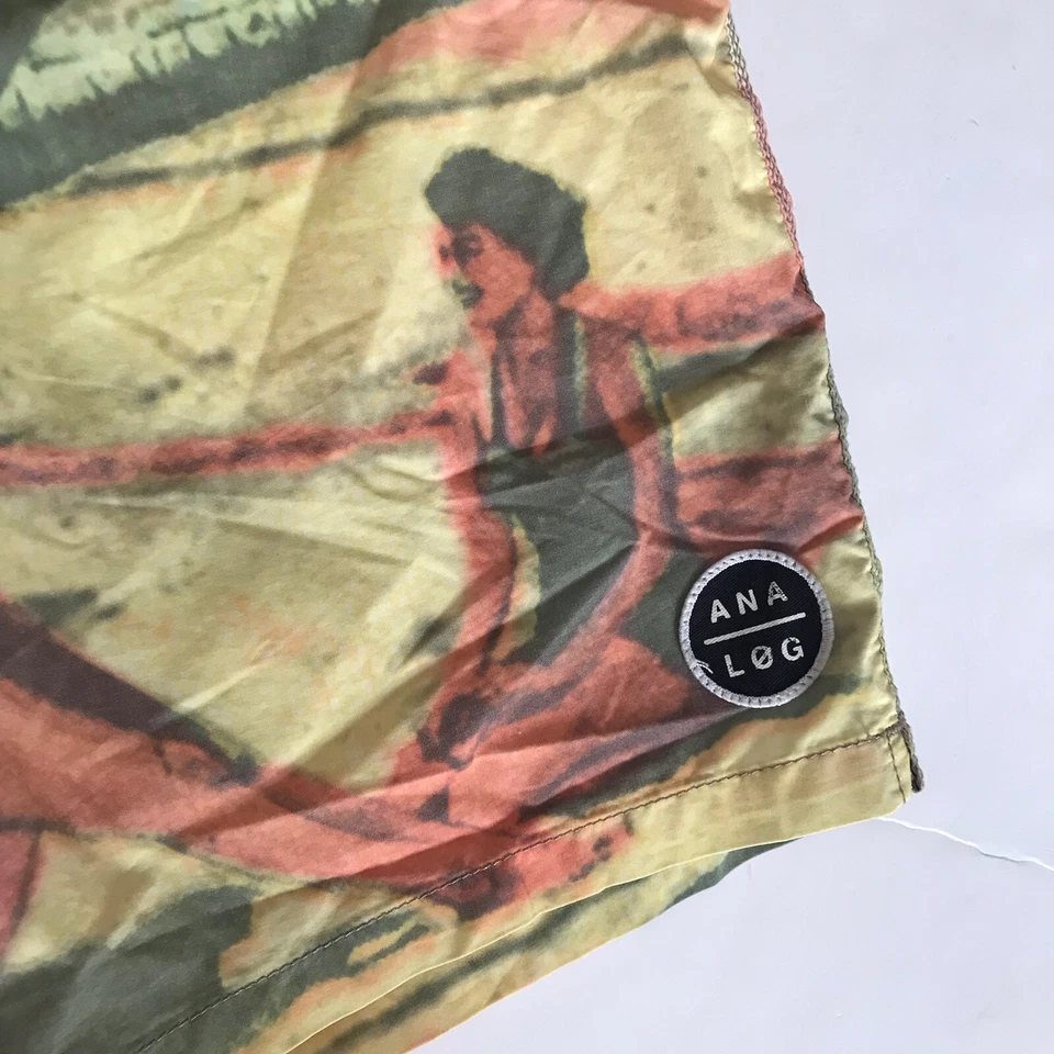 Pantalones Cortos de Tabla Analógicos 34 Para Hombres Surf Logo Bañador Retro Pin Up Años 50 Beach Resort Foto 4 de 4