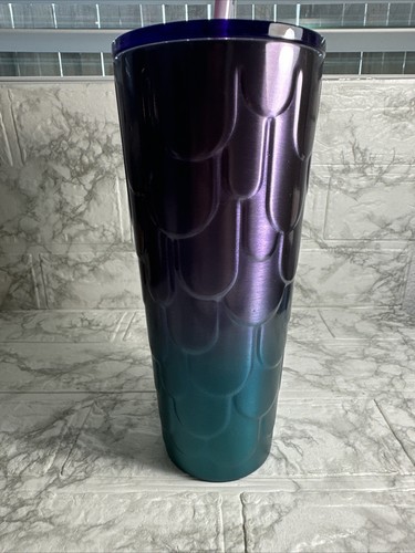 Starbucks blau/lila Meerjungfrau Waage kalte Tasse Becher 24 Unzen Neu - Bild 6 von 7