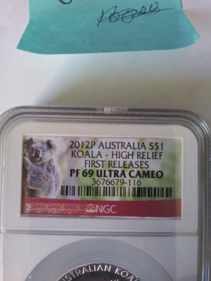 Australian Koala 1 Dollar 2012 P Koala - High first relief PF-69 Ultra cameo - Image 2 of 4