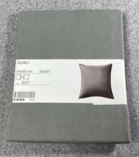 IKEA Gurli Gray Pillow 20  x 20  Cushion Cover 100 Cotton Set Of 3 NEW