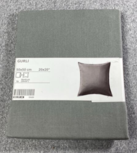 IKEA Gurli Gray Pillow 20”x 20” Cushion Cover 100% Cotton Set Of 3 NEW