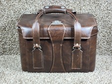 Vintage Camera Bag brown Leather Hard Case for EL3 Made In USA