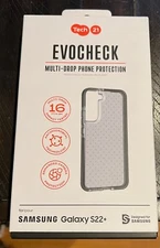 NEW Tech21 EVO CHECK Case for Samsung Galaxy S22+ Plus - SMOKEY BLACK