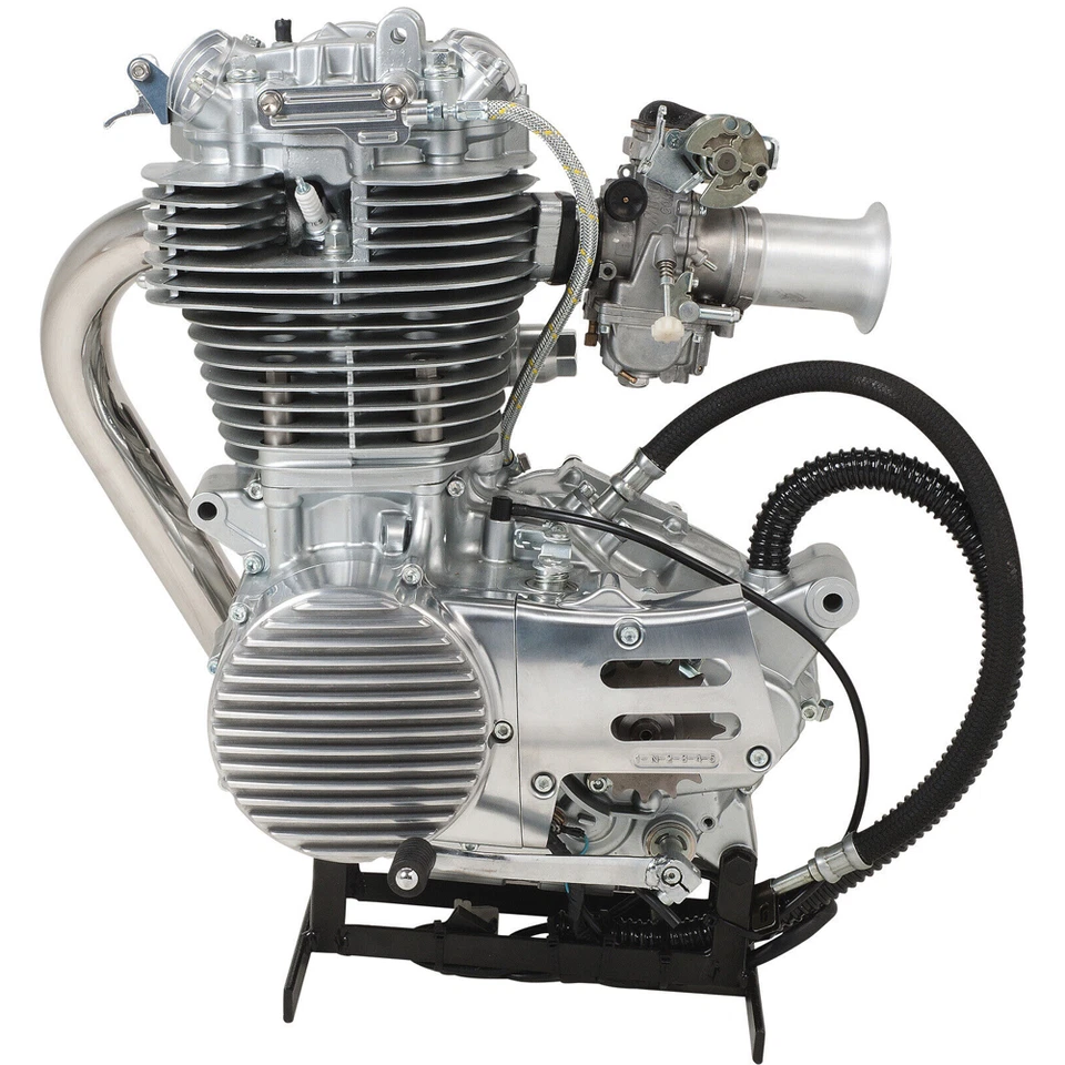 Kit de línea de aceite de alimentación doble acero plateado 583-13161-01-00 para Yamaha SR500 TT500 XT500 Foto 3 de 4