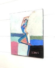 SALE Original Painting Abstract Figurative Impressionism Colorful Woman Dancer