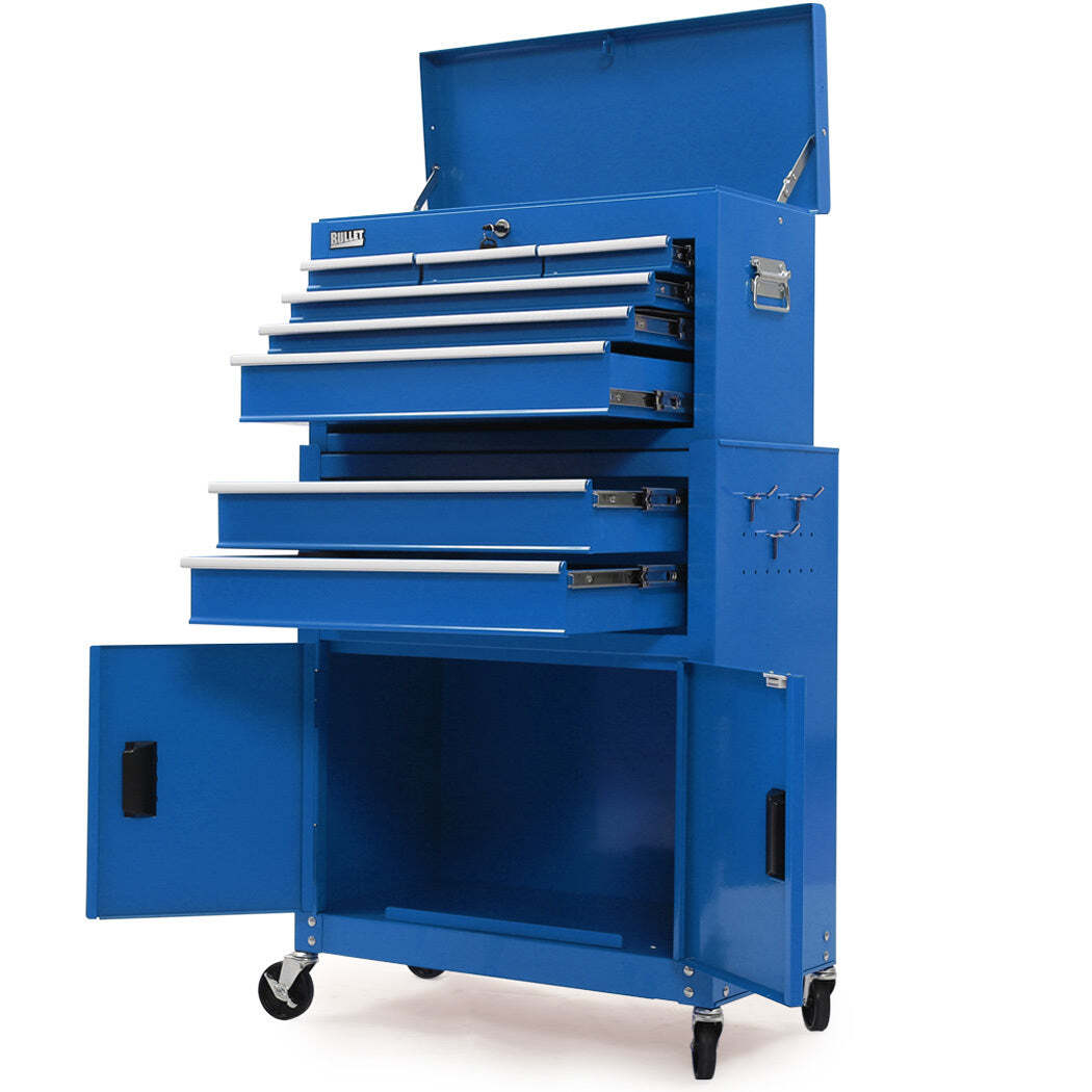 NNEMB 8-Drawer Tool Chest Cabinet with 2-Door Garage Storage Organizer
