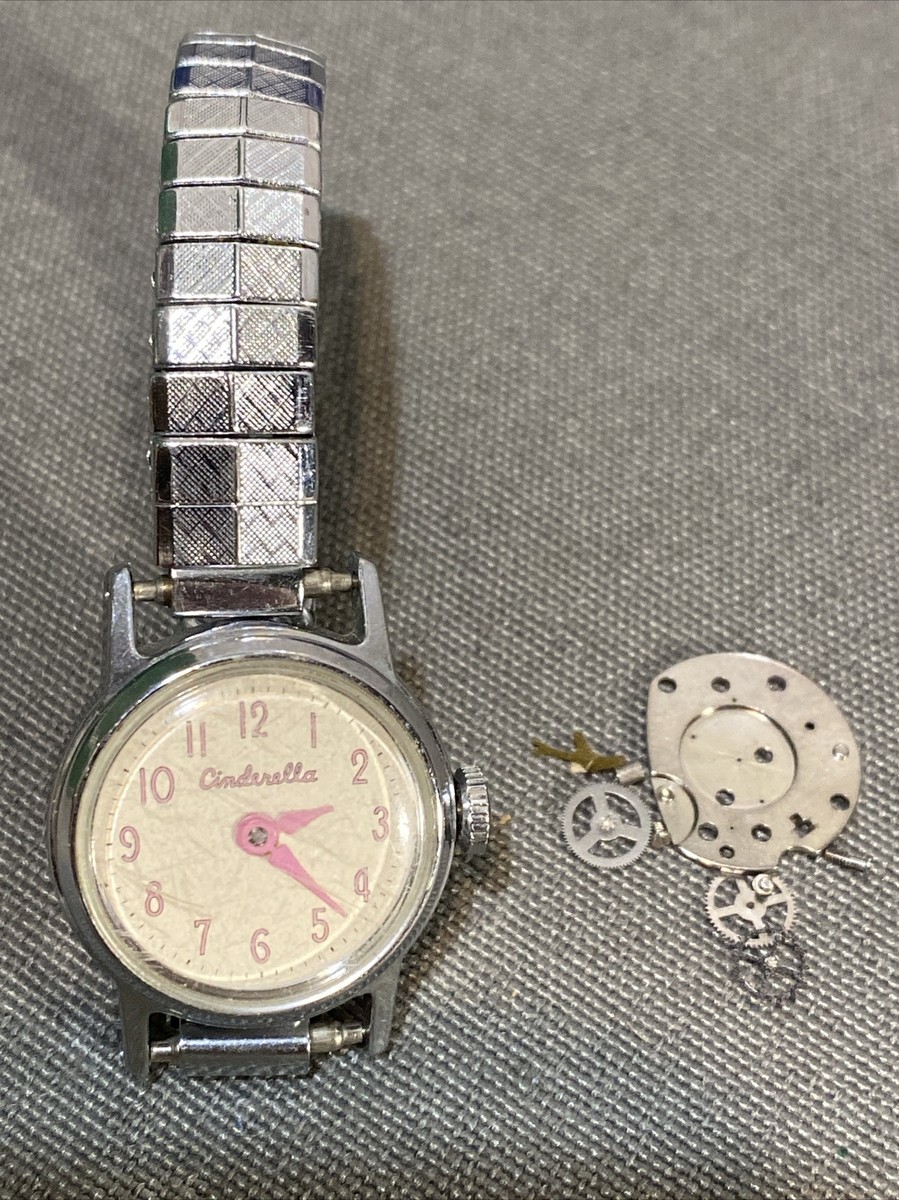 Vintage 1960's Cinderella US Time Watch Chrome Plated