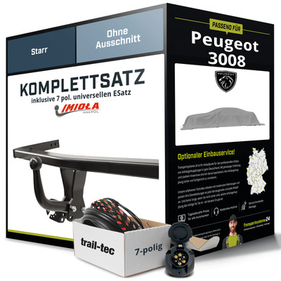Anhängerkupplung starr für PEUGEOT 3008 +E-Satz NEU PKW
