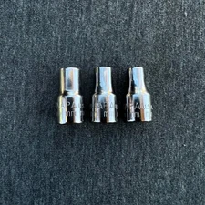 Napa Tools USA 3pc 1/4” Drive Socket Set Metric 4mm,5mm,6mm 6 Point USA