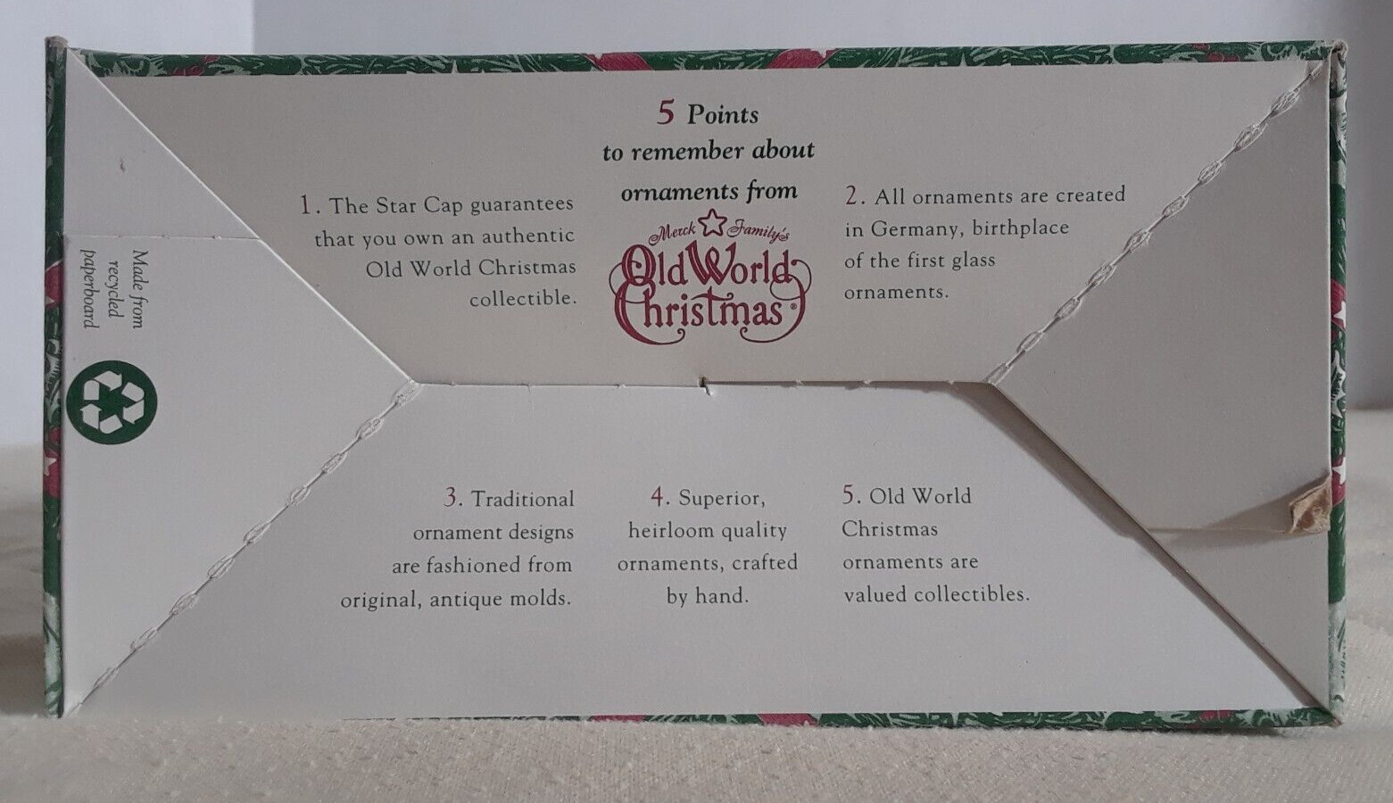 Merck Family’s Old World Christmas Ornament 2000 Champagne Bottle 5" Blown Glass