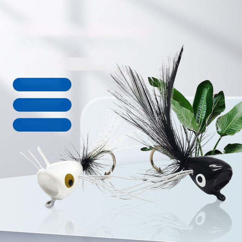 30pcs Dry Fly Files Fishing Lures Poppers Kit Bluegill Bass Panfish Trout Salmon - Image 5