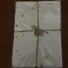 Wanderings Handmade White Deckle Edge Paper with Real Flower Petals - A4 Size...