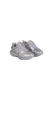 Balenciaga Track Metallic Caged Mesh Sneakers for Men - Silver, US 12