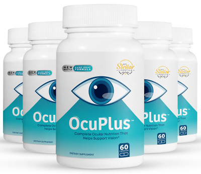 5 Pack OcuPlus, fórmula antioxidante de alta potencia para ojos-60 Cápsulas x5