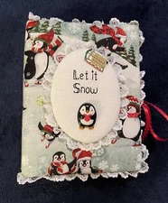 Let it Snow Penguins￼ 4x6 Photo Album / Scrapbook / Brag Book winter - Handmade
