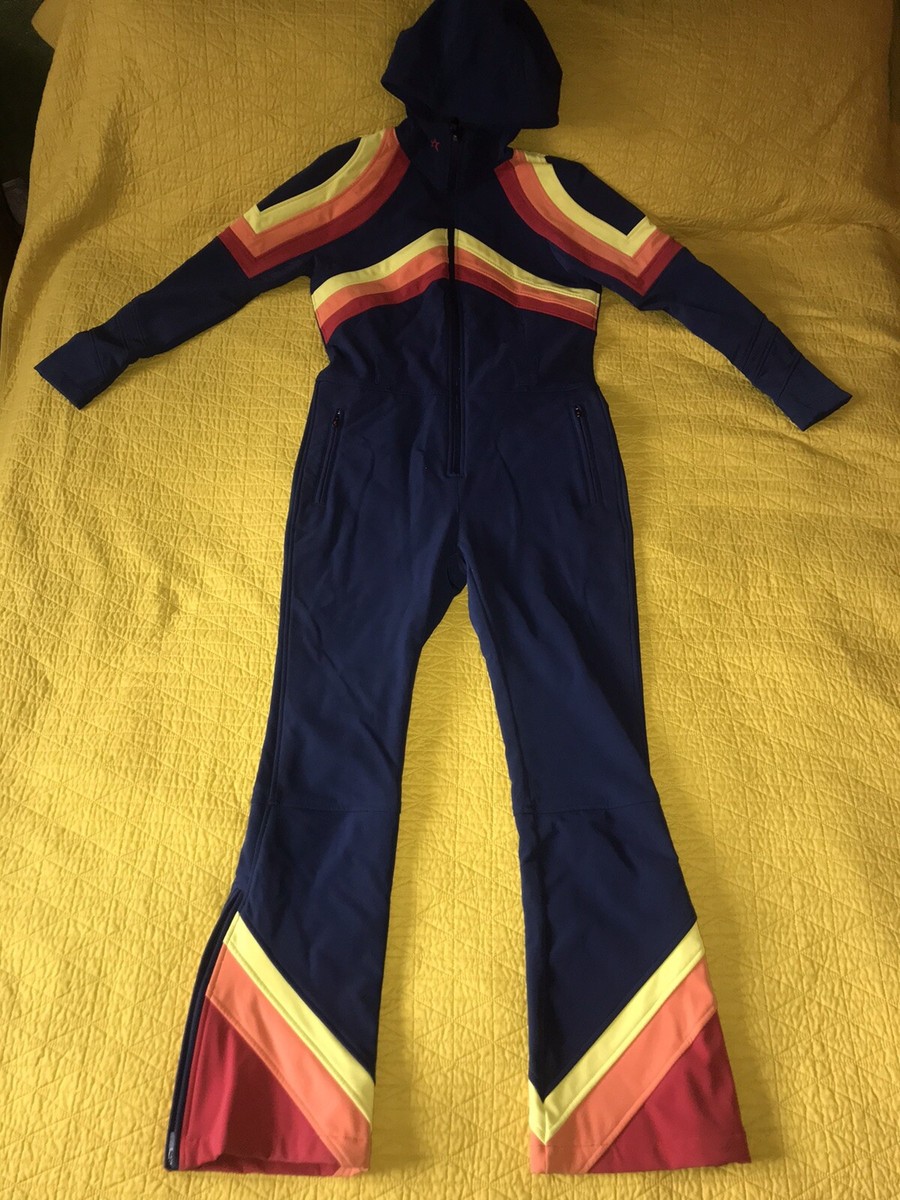 PERFECT MOMENT スキーウェアS Perfect Moment Navy Blue Rainbow Tignes XL Ski Snow Suit