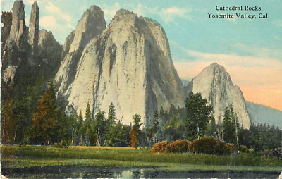 Sc.424? (1916) Antique postcard Cathedral Rocks, Yosemite Valley, CA | eBay