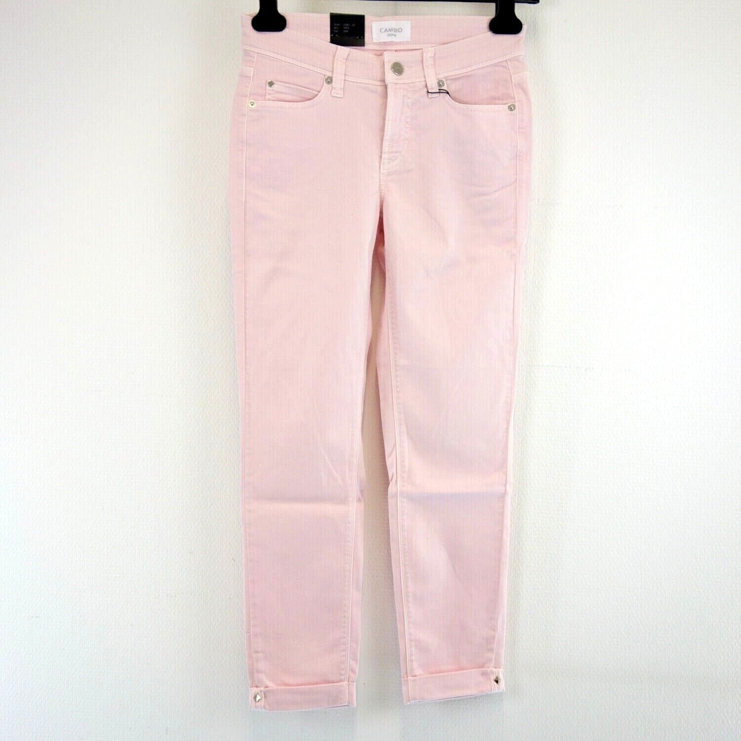 Джинсы-чулки CAMBIO Damen Jeans Jeanshose Modell Piper Pastell Rosa Укороченные прямые Neu