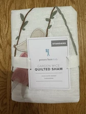 Pottery barn kids garden mice quilted pillow sham standard size New