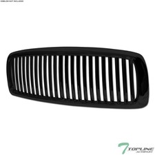 Topline For 2002-2005 Dodge Ram Vertical Front Hood Bumper Grill Grille - Black Topline For 2002-2005 Dodge Ram Vertical Front Hood Bumper Grill Grille - Black