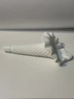 Vintage Fenton Milk Glass Hobnail Single Horn Epergne Replacement Trumpet Vase