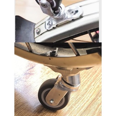 32mm Aluminium Schwenkrad für BROMPTON Faltrad Schutzblech
