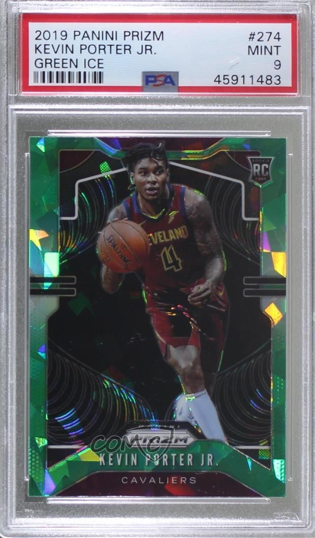 2019-20 Panini Prizm Green Ice Kevin Porter Jr #274 PSA 9 MINT Rookie RC ow1