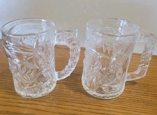 Juego de 2 tazas de vidrio McDonalds Batman Forever 1995 Batman & Robin DC Comics