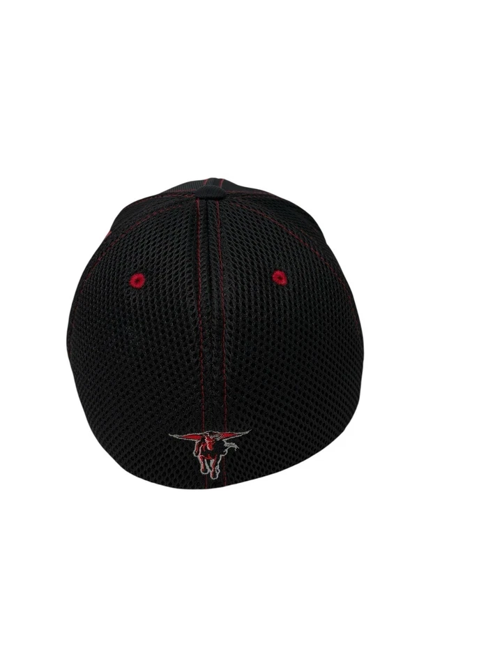 Texas Tech TT Red Raiders Zephyr Flex Fit Hat Cap Black Red Adult size Large LG - Image 4 of 4