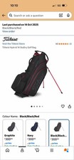 Image of Titleist StaDry 14-Way Golf Cart Bag Black & Red 2025 Brand New