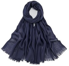 Women Soft Cotton Linen Lightweight Scarf Large Long Fashion Gauze Shawl Wrap