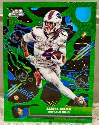 JERSEY NUMBER MATCH! 2025 Topps Cosmic Chrome James Cook Green Wave 4/99! BILLS!