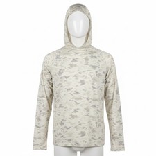 Columbia Mens PFG Hooded Sun Shirt Size S Active Fit Fishing Outdoor Camo Light