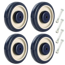 ATPEAM Shopping Cart Wheel Replacement Kit  5" Diameter 5 inch, Blue