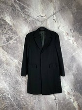 Paul Smith Overcoat Black Alpaca & Wool Size Large