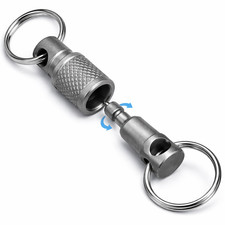 Titanium Alloy Quick Release Keychain Dual Detachable EDC Car Key Clip Holder