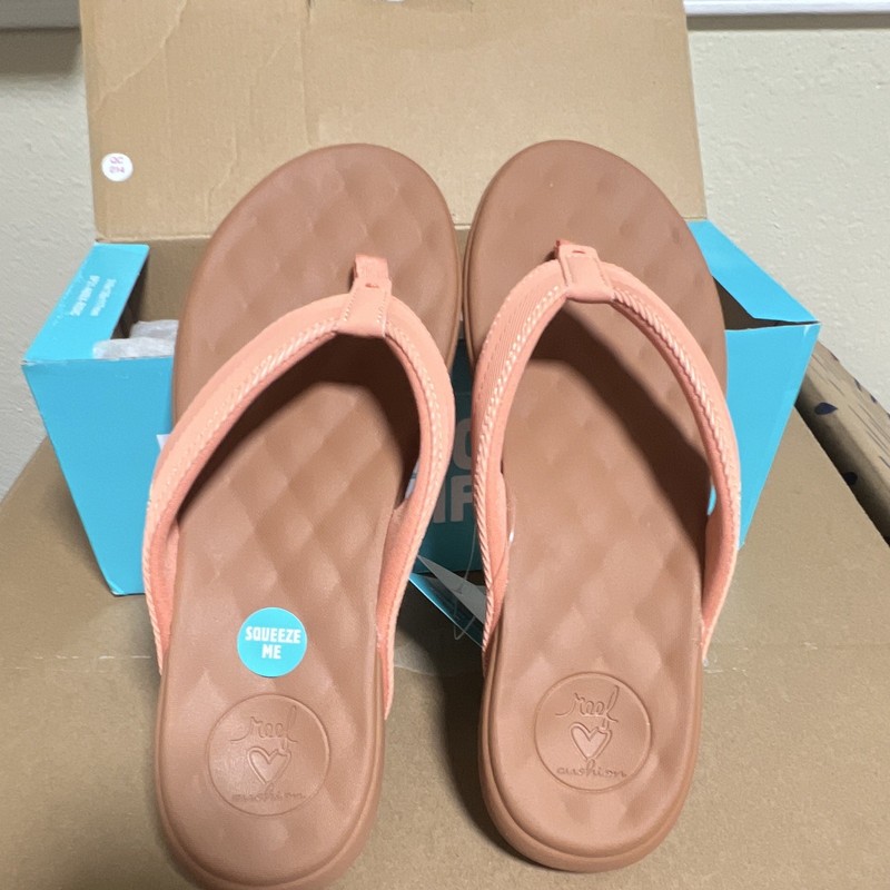 Reef Women’s Cushioned Comfort Flip Flop Sandals Pink/Brown US 8 EU 38.5