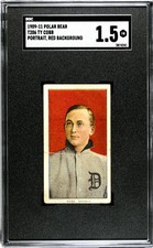 1909 Polar Bear (T206) Ty Cobb Portrait, Red Background SGC 1.5