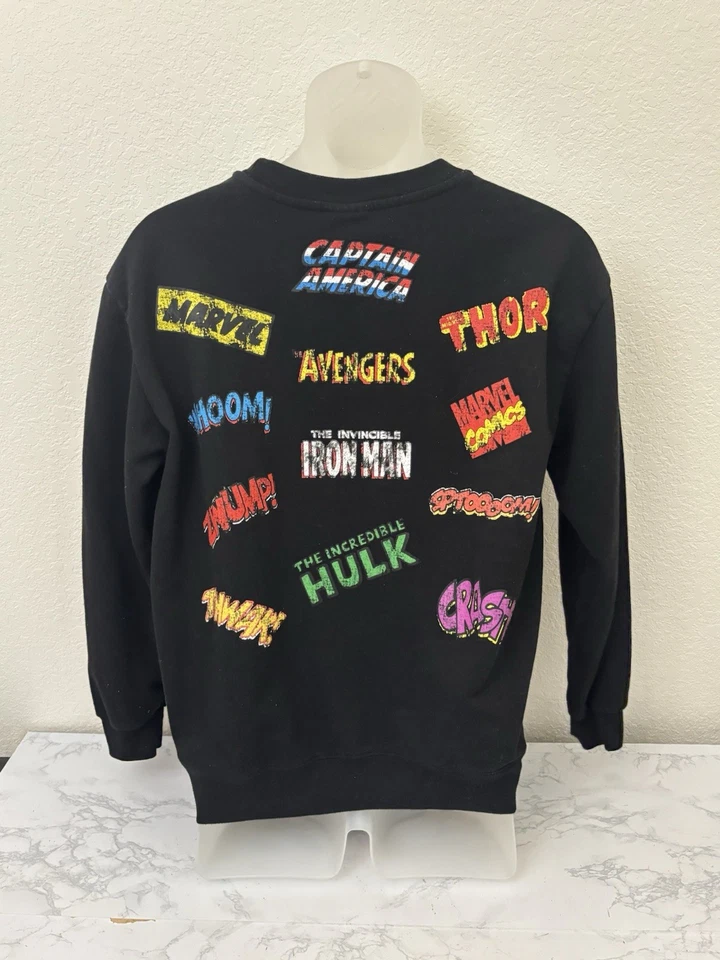 Marvel Sweatshirt Boys XL Sweater Long Sleeve Vintage Superhero Graphics R - Image 3 of 4