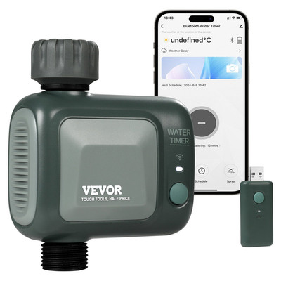 WiFi Sprinkler Timer, Single Outlet, Smart Hose Timer w/ Alexa, Bluetooth & App