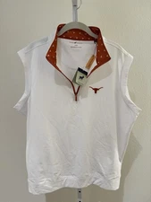 Horn Legend Texas Longhorns UT Mens Sleeveless Lux Vest Sz. L White NWT