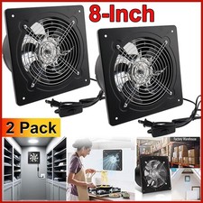2 Pack 8-Inch Exhaust Fan Ventilation Extractor Fan Wall-Mounted Blower Duct Fan