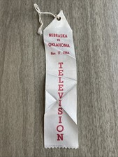 11/17/1984 Nebraska Cornhuskers vs Oklahoma University Football TV Media Ribbon