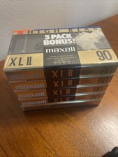 Maxell XLII 90 High Bias Audio Cassette 5 Pack NOS Sealed Vintage