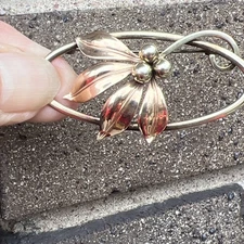 Forstner 10K Yellow/Rose Gold Floral Flower Brooch Pin 6 Grams Vintage