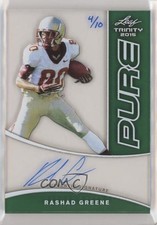 2015 Leaf Trinity Pure Green 4/10 Rashad Greene #PA-RG2 Auto 0s3